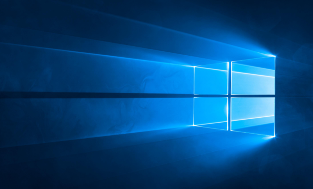 The original Windows 10 hero wallpaper - although it maybe looks like CGI, it's actually a photo of a light beam through a glass window