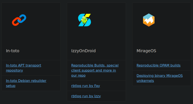 Screenshot from RB.org's "Who is involved" page, showing the IzzyOnDroid tile