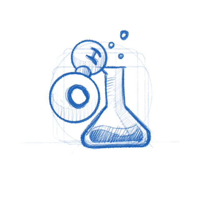 Atomix app icon sketch.