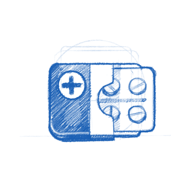 Tablets app icon sketch.