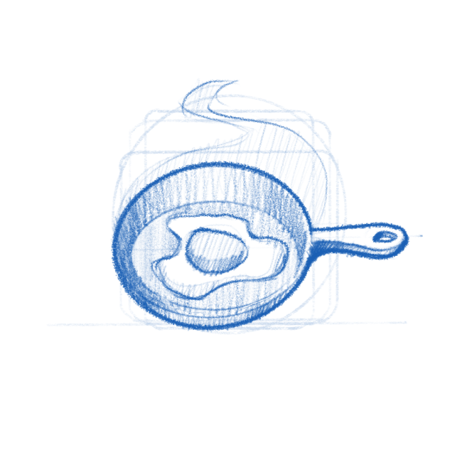 Cookin' app icon sketch.