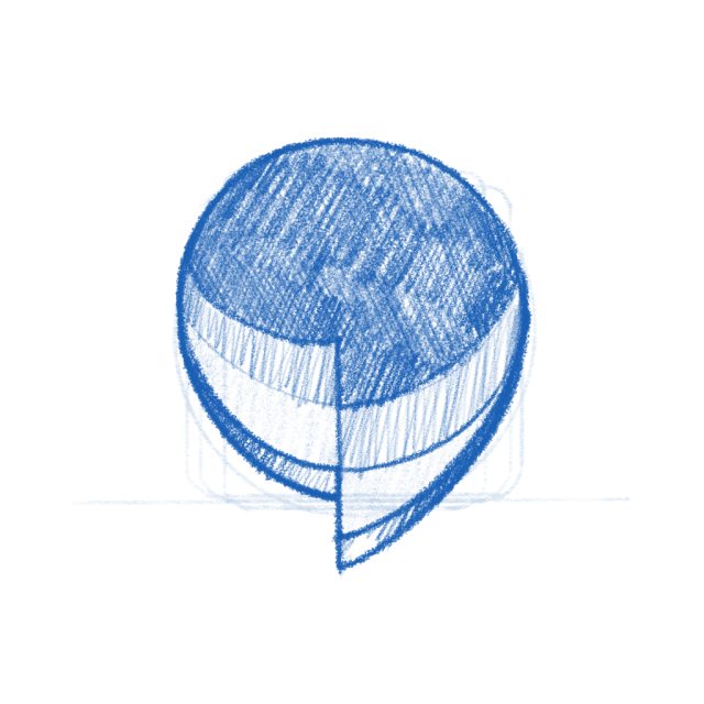 Motivation app icon sketch.