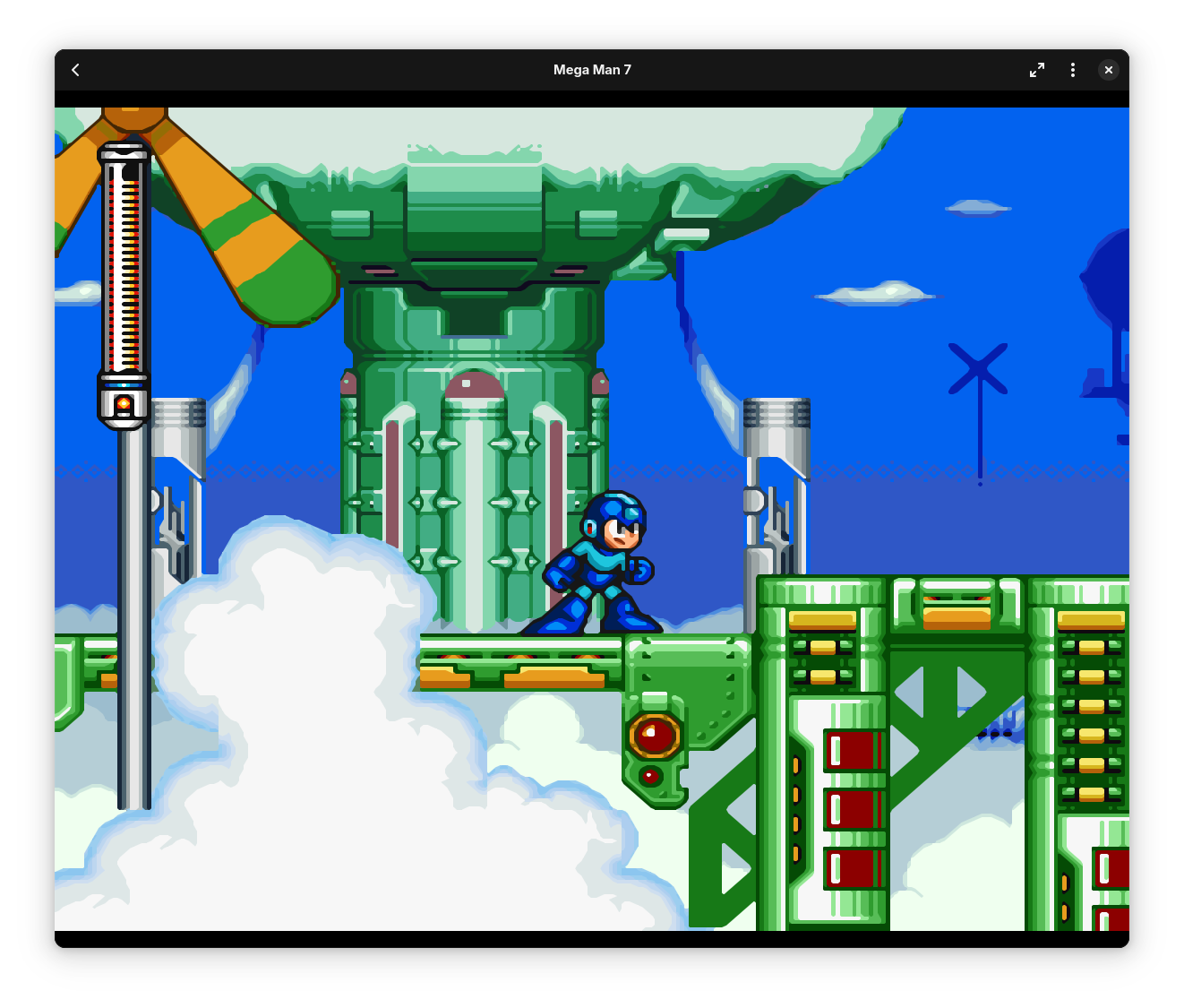 Screenshot of Mega Man 7 with xBRZ filter