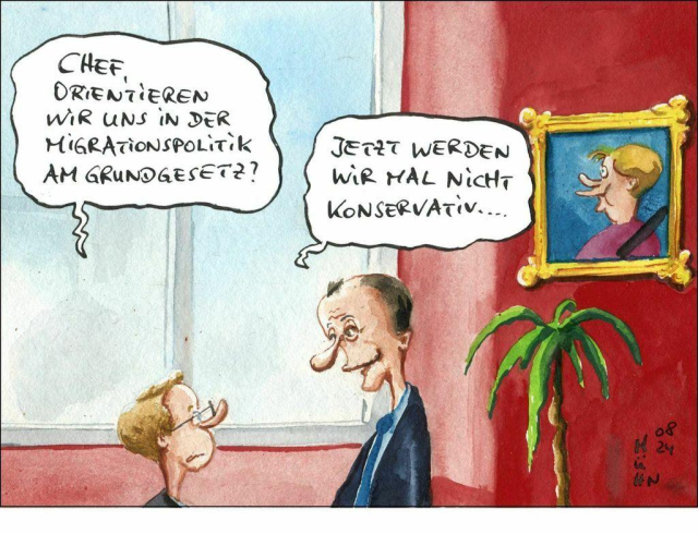 Zu sehen ist die Karikatur aus der taz vom Mittwoch