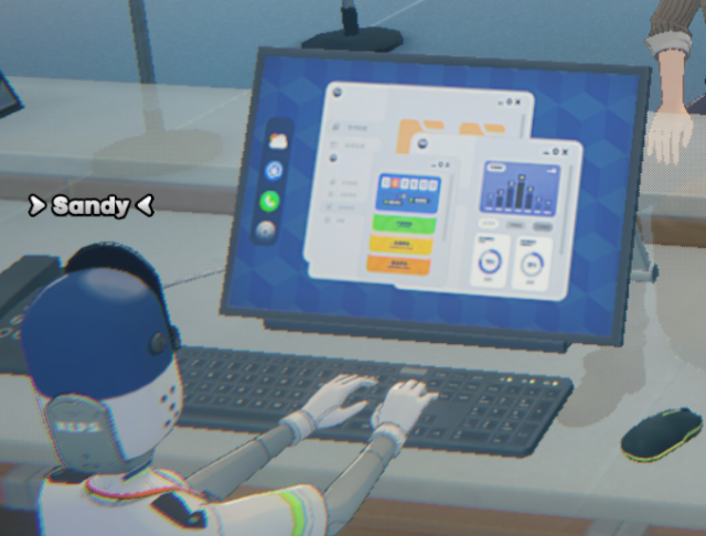 Computer interface inside the New Eridu Public Security offices in the Hoyoverse game Zenless Zone Zero.