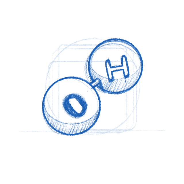 Atomix app icon sketch.