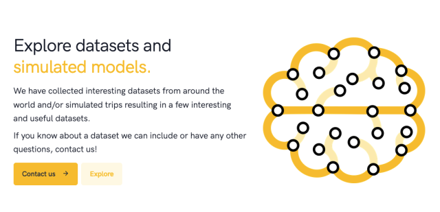 Screenshot of the ANYWAYS website introducing our datasets and simulated models page.