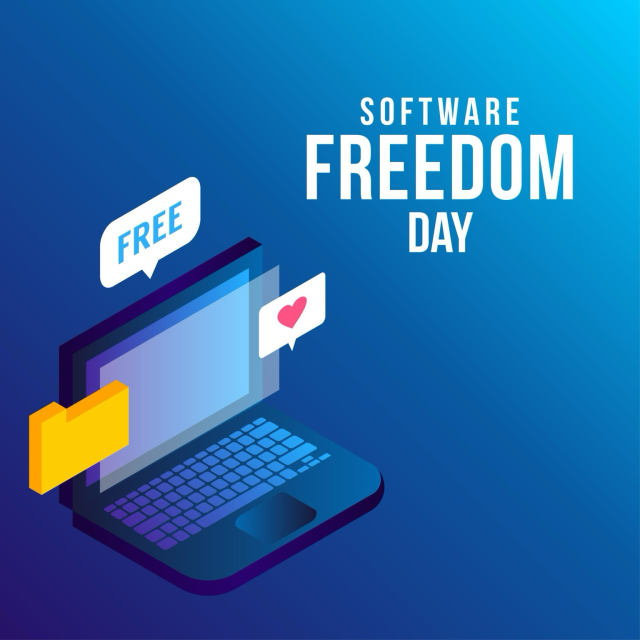 Software Freedom Day Vector Design Template stock illustration; iStock