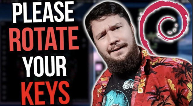 Brodie Robertson thumbnail with text that says "please rotate your keys"