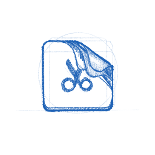 Mini screenshots app icon sketch.