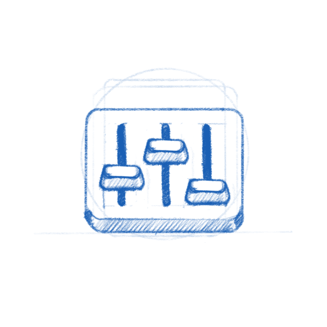 Pavucontrol app icon sketch.