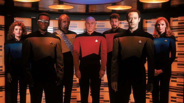 The crew of Star Trek the Next Generation  