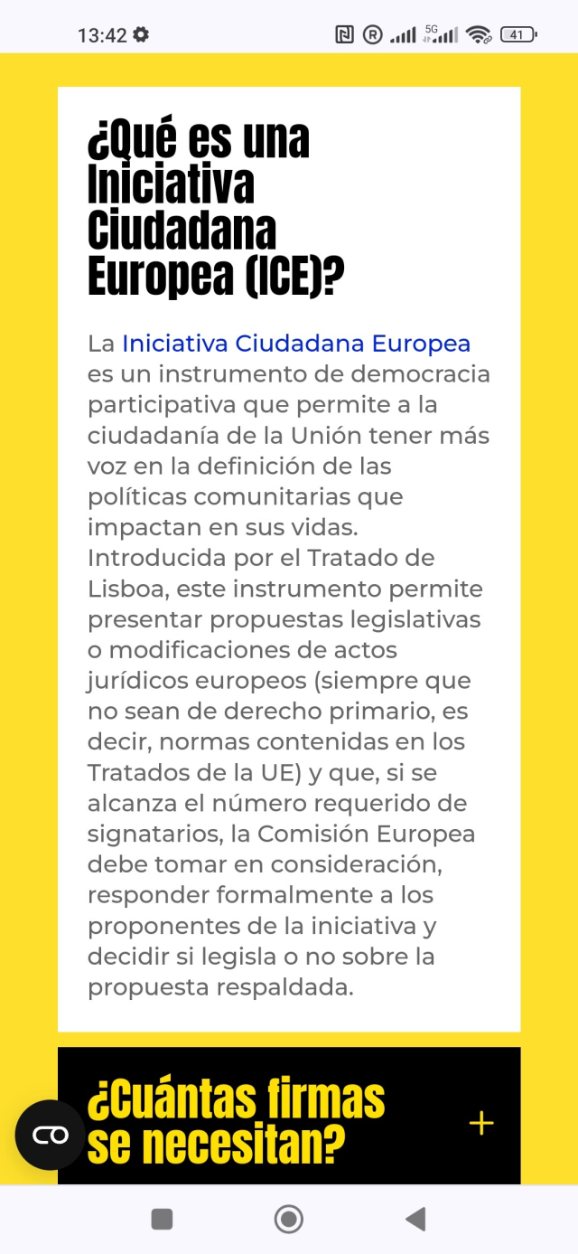 Texto reunirnos que esto es una iniciativa ciudadana europea y en lo que consiste este instrumento