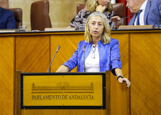 La consejera de salud andaluza en el Parlamento andaluz