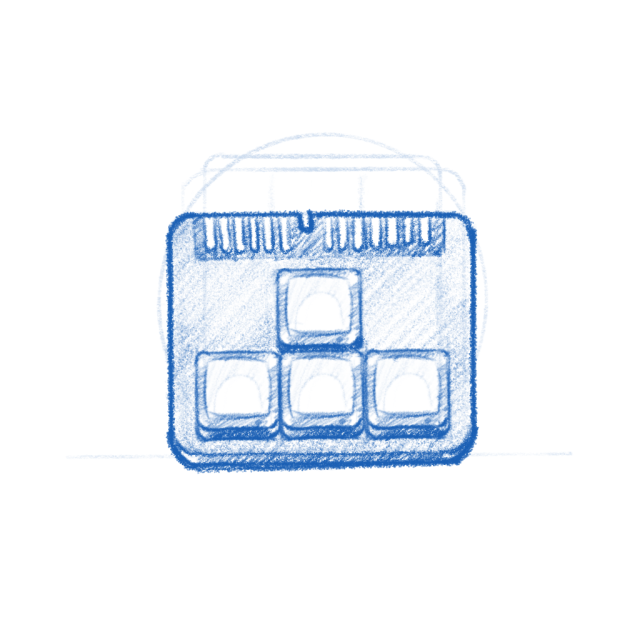 App icon sketch for Mate Gate. An extension i/o board providing keyboard navigation.