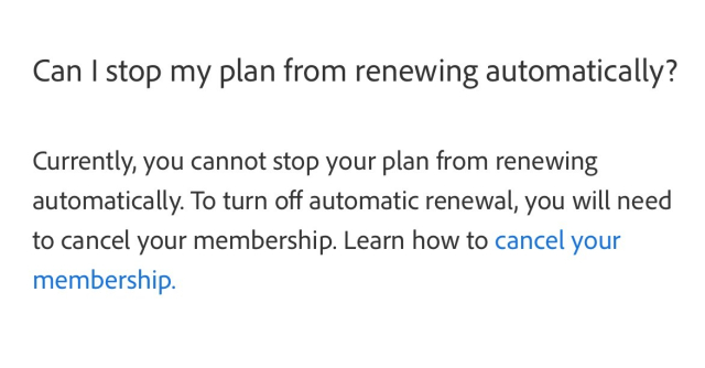 You cannot stop your plan renewing automatically every year you need to cancel your membership.