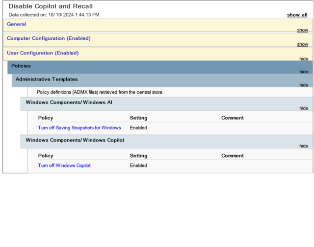 Screenshot of Group Policy Management editor showing the policy settings to turn on, as described in the body of the toot.