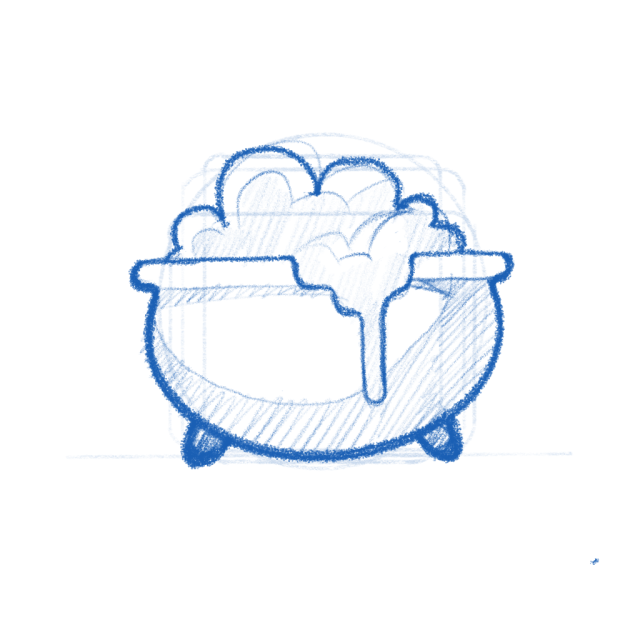 Caultron app icon sketch.