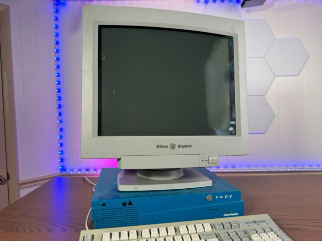 An sgi Indy with giant sgi crt