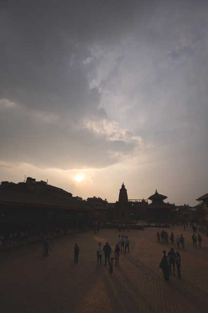 Last light over Bhaktapur