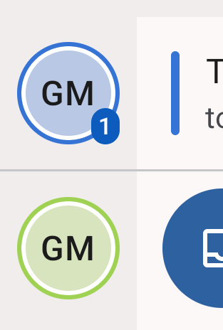 Screenshot of Thunderbird for Android showing the two buttons to switch between e-mail accounts.