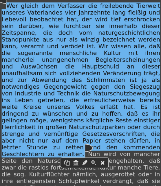 Textauszug aus einem 1927 erschienenen Buch: "Wer gleich dem Verfasser die freilebende Tierwelt unseres Vaterlandes vier Jahrzehnte lang fleißig und liebevoll beobachtet hat, der wird tief erschrocken sein darüber, wie furchtbar sie innerhalb dieser Zeitspanne, die doch vom naturgeschichtlichen Standpunkte aus nur als winzig bezeichnet werden kann, verarmt und verödet ist. Wir wissen alle, daß die sogenannte menschliche Kultur mit ihren mancherlei unangenehmen Begleiterscheinungen und Auswüchsen die Hauptschuld an dieser unaufhaltsam sich vollziehenden Veränderung trägt, und zur Abwendung des Schlimmsten ist ja als notwendiges Gegengewicht gegen den Siegeszug von Industrie und Technik die Naturschutzbewegung ins Leben getreten, die erfreulicherweise bereits weite Kreise unseres Volkes erfaßt hat. Es ist dringend zu wünschen und zu hoffen, daß es ihr gelingen möge, wenigstens kärgliche Reste einstiger Herrlichkeit in großen Naturschutzparken oder durch strenge und vernünftige Gesetzesvorschriften, die aber nicht nur auf dem Papier stehen dürfen, in letzter Stunde zu retten und den kommenden Geschlechtern zu erhalten."