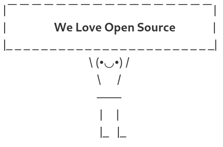 Man saying We Love Open Source