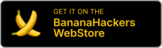 A web badge saying "Get it on the BananaHackers WebStore", styled as somewhat yellow on a black background