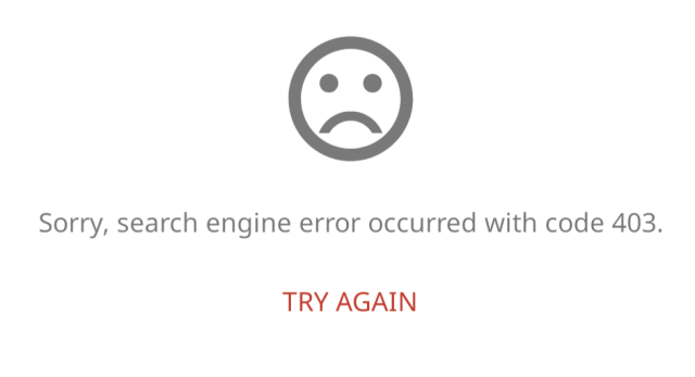 Sorry, search engine error occurred with code 403.