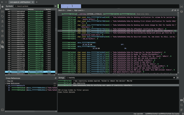 SEPKeyStore Kernel Extension strings