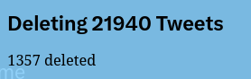 Deleting the tweets using the TweetXer tool