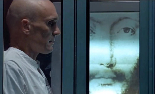 Confession booth. The 'automated Jesus' in the film THX 1138