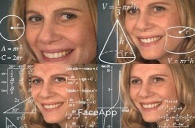 Confused math lady but she’s happy thanks to faceapp