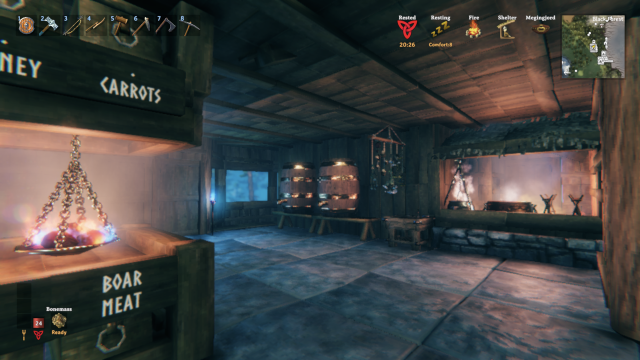 The kitchen at Sky Harbour with kegs and puts and stuff. 