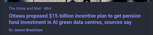 headline mentioning "AI green data centres"