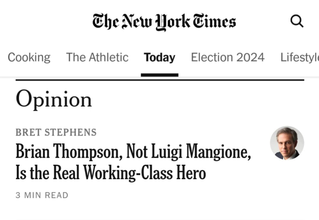 NYT article about how the CEO is the actual hero, not Luigi.