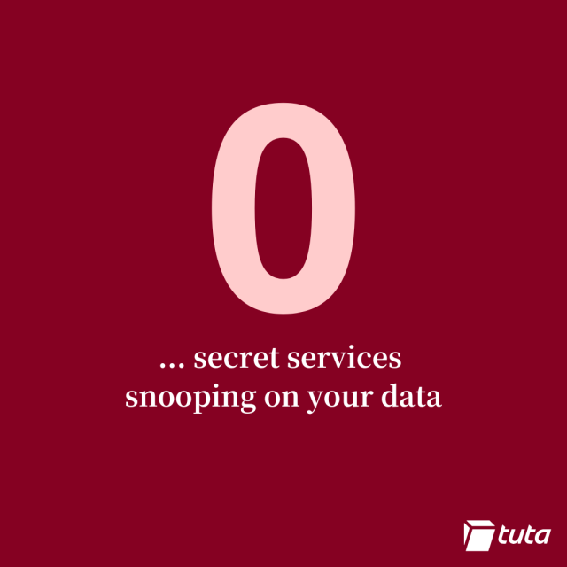 0 ... secret services snooping on your data