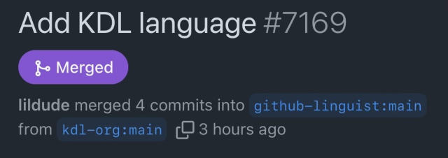 Add KDL language #7169
 Merged
lildude merged 4 commits into github-linguist:main from kdl-org:main 