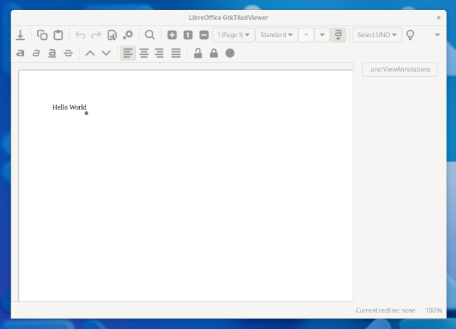 Screenshot of LibreofficeKit gtktiledviewer