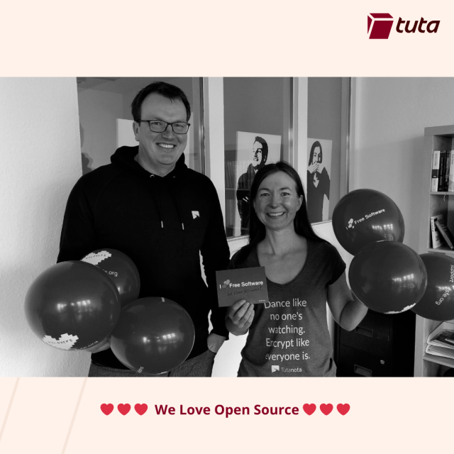 Tuta Team celebrating Free Software Day