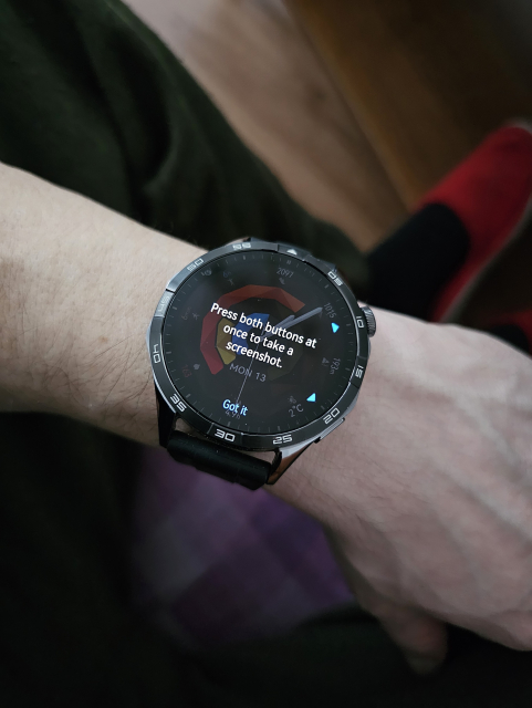 záber na hodinky huawei kde systém ukazuje návod po aktualizácii ako robiť screenshoty 