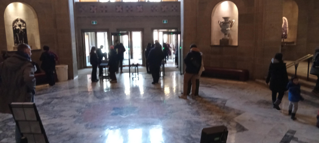 Metal detectors at the entrance of the Royal Ontario museum