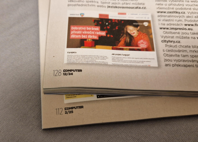Detail na číslování dvou časopisů. U toho z prosince 2024 říká 128 stran, u toho z února 2025 říká 112 stran.