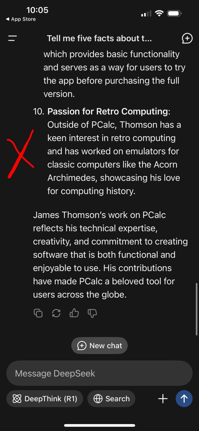 10. Passion for Retro Computing:
Outside of PCalc, Thomson has a
keen interest in retro computing
and has worked on emulators for
classic computers like the Acorn
Archimedes, showcasing his love
for computing history.

(I have never worked on an emulator in my life)