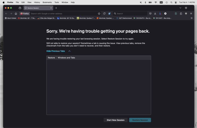 FIREFOX FAILED TO SAVE MY PAGES WITH FEBRUARY 4TH'S UPDATE. 