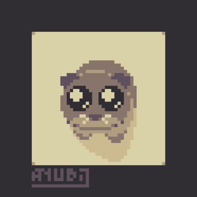 A Pixel Art Redraw featuring a hamster, staring with some very big eyes about to cry at the viewer. Noo don't be sad aa