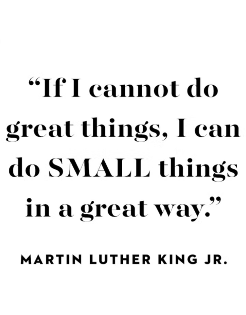 Quote by Martin Luther King Jr: If I cannot do great things, I can do small things in a great way.