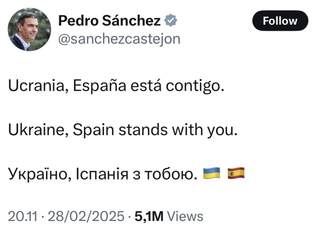 Prime minister of Spain.
