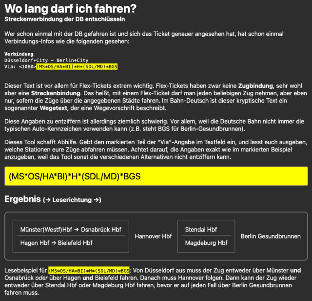 Screenshot von "Wo lang darf ich fahren?"