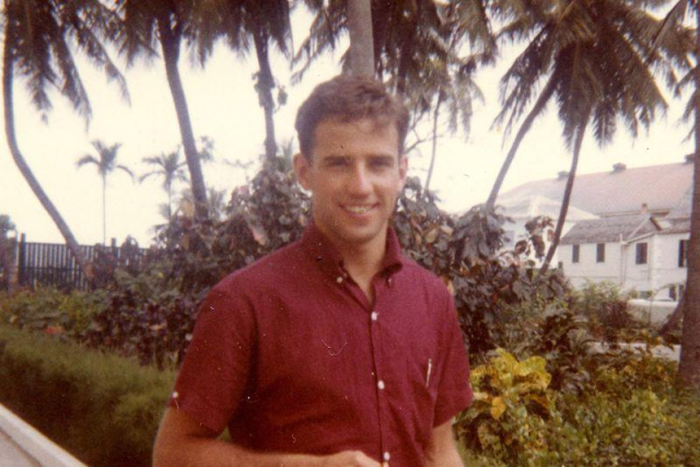 A young Joe Biden in his twenties, in a picture taken in the '60s.